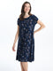 Crew Neck Patterned Women's Dress